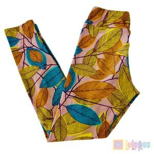 LuLaRoe Leggings Fall Foliage Print Multi Color One Size (2-10) NEW!